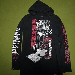 Black KILLSTAR "Release Me" anime-themed unisex hoodie